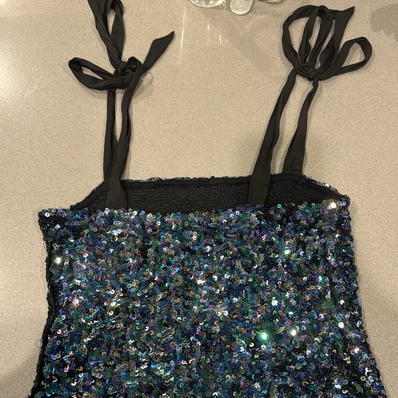 Free people sequin crop cami size medium - Picture 3 of 3